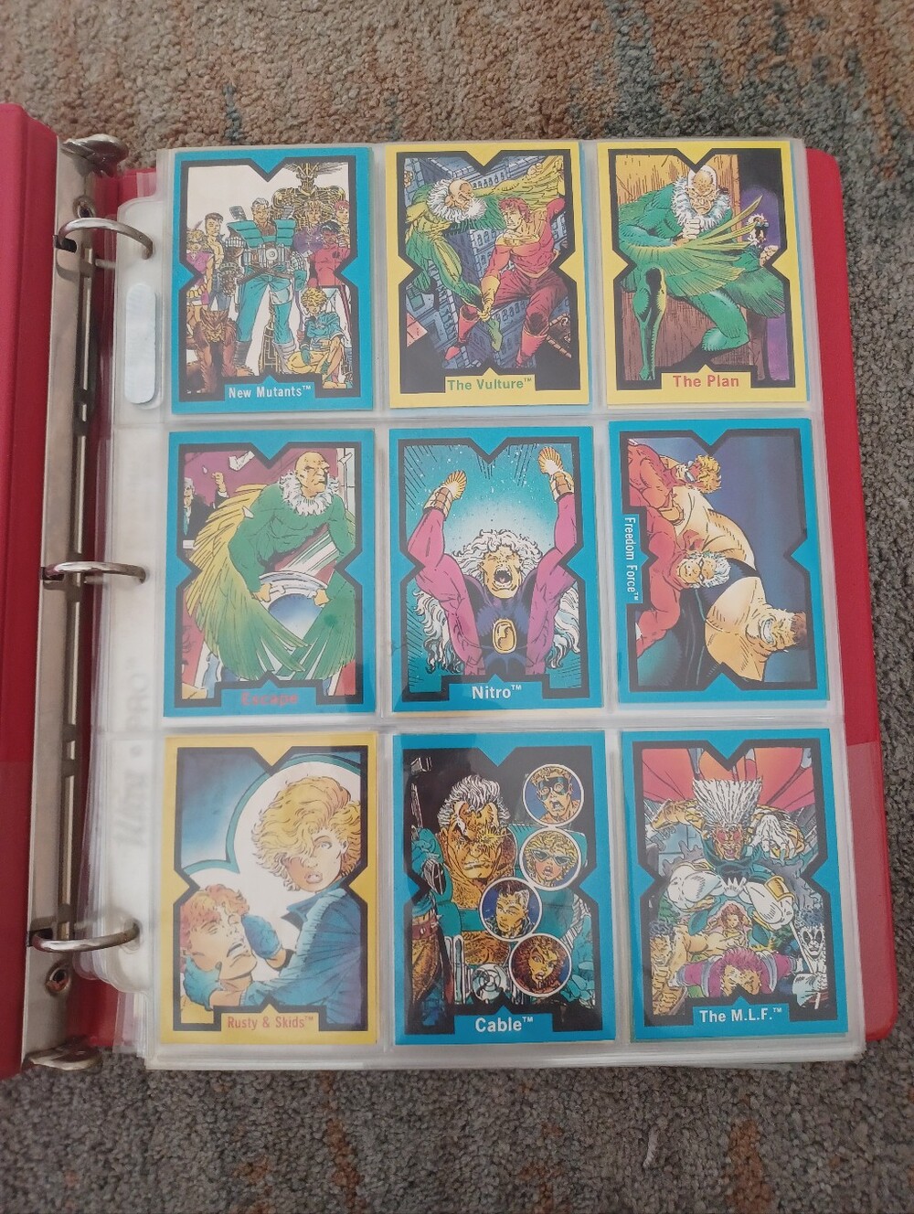 1991 Marvel X-Force Trading Card Collection – 81 Cards with Binder